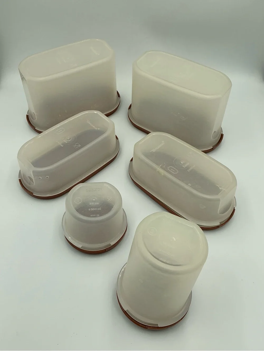 Vintage Tupperware Modular Mates Brown Set Made In USA 6 Pieces